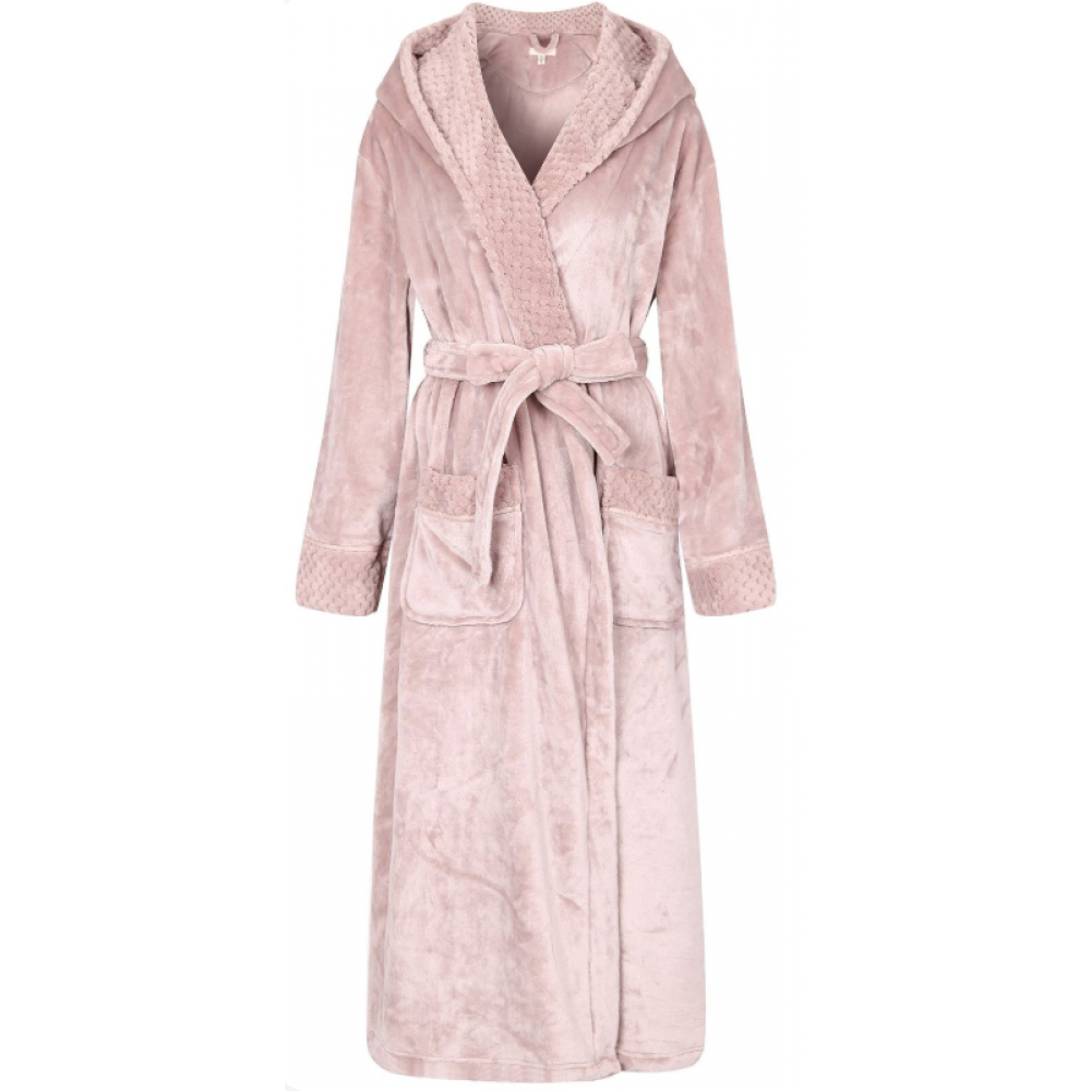 Women's Plush Soft Warm Fleece Bathrobe Robe